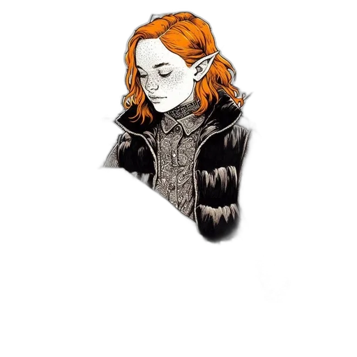 jacket, face, hair, crown, comic book art, pixel art, watercolor, cartoon transparent PNG cut-out