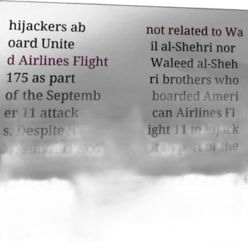 hijacker, name, not, related, septemb, attack, hijackers transparent PNG cut-out