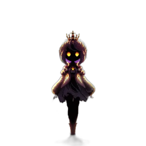 crown, staff, mask, dress, pixel art, concept art, fantasy art, 3d render transparent PNG cut-out