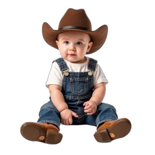 hat, shoes, animal, photorealistic, baby, sitting, white, background transparent PNG cut-out