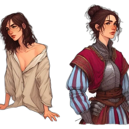 concept art, fantasy art, watercolor, pixel art, earth tones, red, dark, colorful transparent PNG cut-out