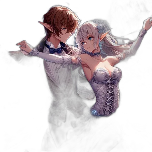 dress, dragon, sword, weapon, fantasy art, anime, concept art, pixel art transparent PNG cut-out