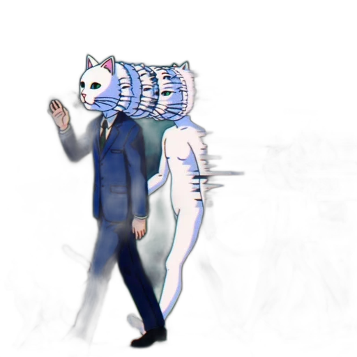 creature, animal, mask, staff, concept art, 3d render, fantasy art, pixel art transparent PNG cut-out