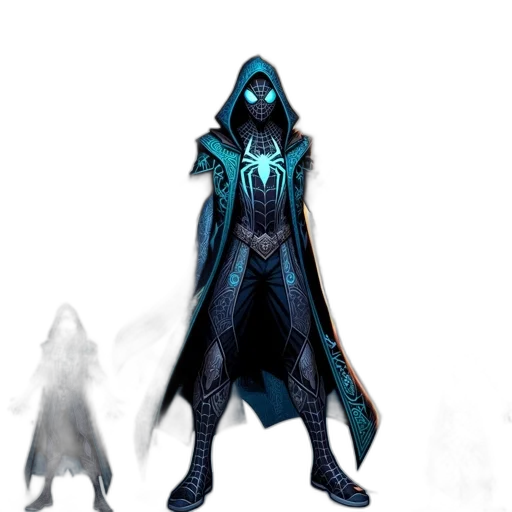 mask, creature, staff, concept art, fantasy art, 3d render, pixel art, dark transparent PNG cut-out