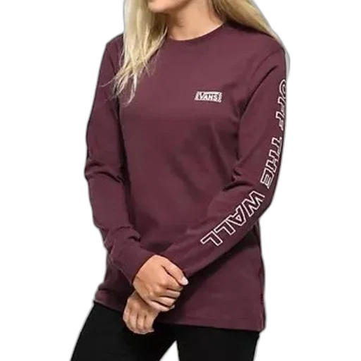 jacket, staff, woman, wearing, maroon, long-sleeve, shirt, vans transparent PNG cut-out