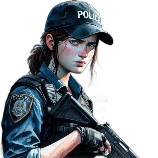weapon, face, jacket, staff, concept art, comic book art, photorealistic, cyberpunk transparent PNG cut-out