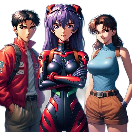 robot, jacket, weapon, anime, cyberpunk, concept art, vaporwave, outer space transparent PNG cut-out