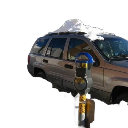 car, umbrella, 3d render, silver transparent PNG cut-out