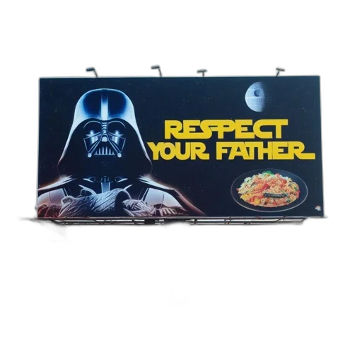 food, advertisement, displays, darth, vader, meal, against, starry transparent PNG cut-out