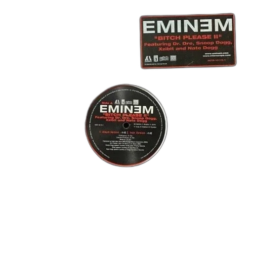 image, black, vinyl, record, cover, eminem, song, bitch transparent PNG cut-out