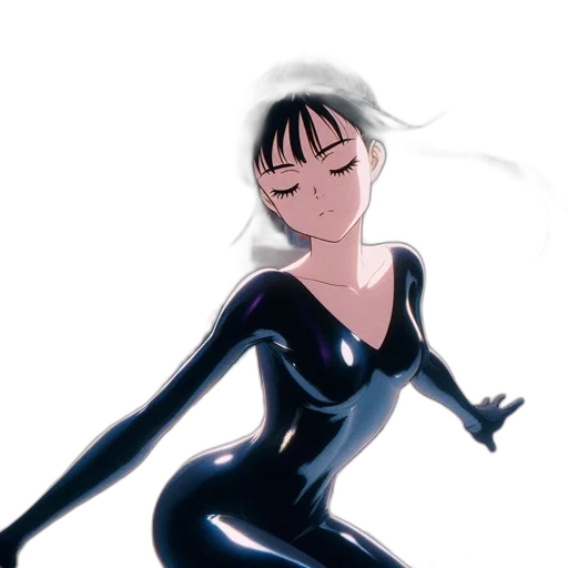 dress, robot, concept art, anime, cartoon, comic book art, outer space, neon lights transparent PNG cut-out
