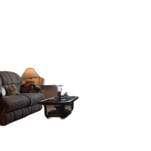 furniture, 3d render, photorealistic, concept art, earth tones, dark, cozy, living transparent PNG cut-out