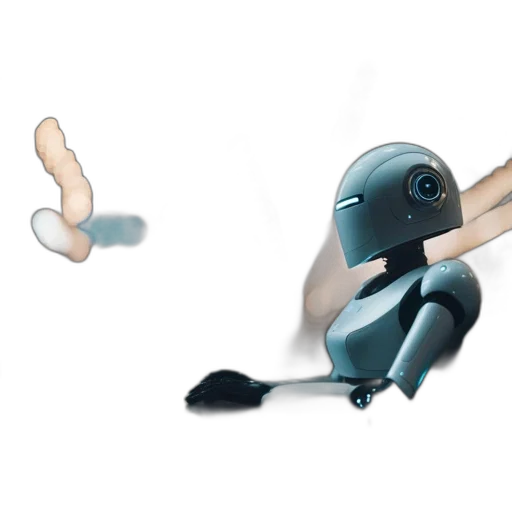 robot, weapon, staff, concept art, 3d render, cartoon, photorealistic, white transparent PNG cut-out