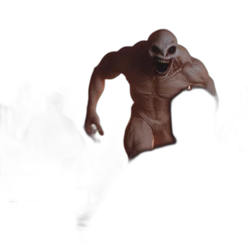 creature, mask, robot, concept art, fantasy art, 3d render, comic book art, fog transparent PNG cut-out