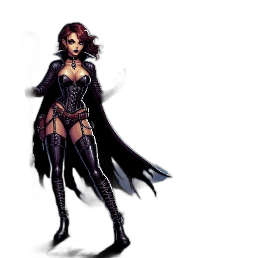 concept art, comic book art, fantasy art, pixel art, dark, ethereal, gothic, scene transparent PNG cut-out