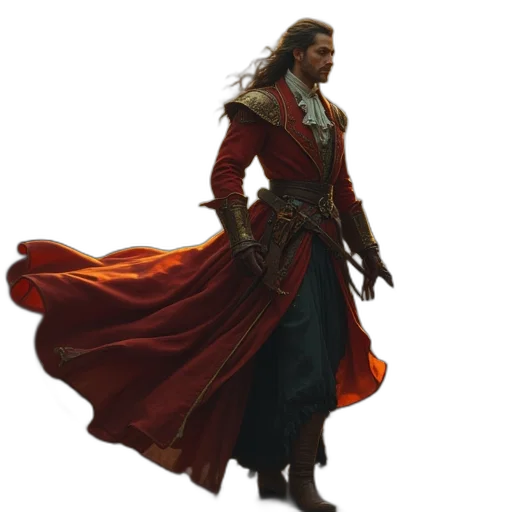 dress, sword, staff, concept art transparent PNG cut-out
