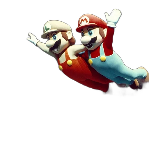 3d render, concept art, pixel art, watercolor, two, animatronic, figures, resembling transparent PNG cut-out