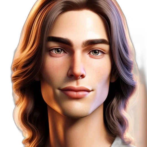 face, hair, photorealistic, fantasy art, concept art, 3d render, detailed, portrait transparent PNG cut-out