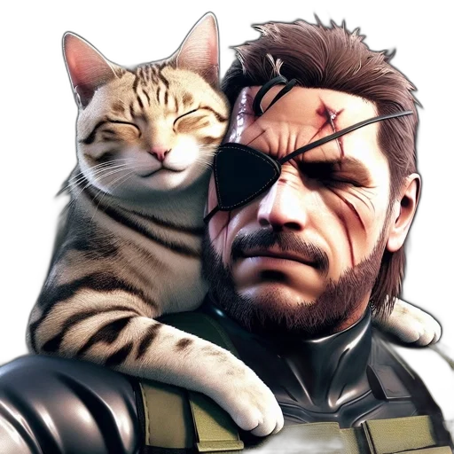 animal, weapon, comic book art, concept art, cyberpunk, anime, aging, man transparent PNG cut-out