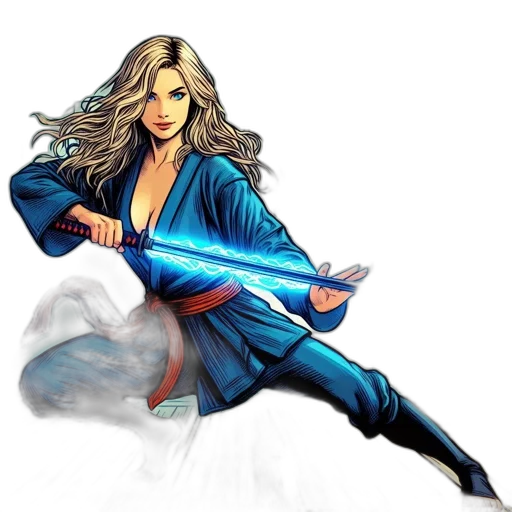 staff, sword, fantasy art, concept art, comic book art, pixel art, blue, blue-robed transparent PNG cut-out