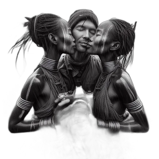 face, mask, concept art, pencil sketch, photorealistic, comic book art, two, women transparent PNG cut-out