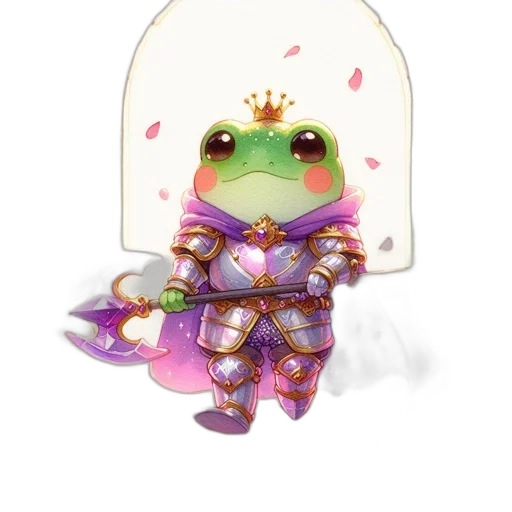 dragon, staff, crown, creature, concept art, fantasy art, pixel art, watercolor transparent PNG cut-out
