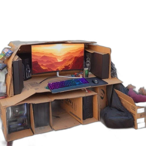 furniture, 3d render, concept art, photorealistic, cyberpunk, person, rests, near transparent PNG cut-out