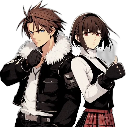 jacket, concept art, anime, pixel art, cartoon, monochrome, two, anthropomorphic transparent PNG cut-out