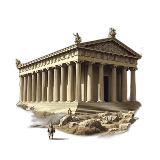 building, 3d render, concept art, photorealistic, underwater, detailed, illustration, ancient transparent PNG cut-out