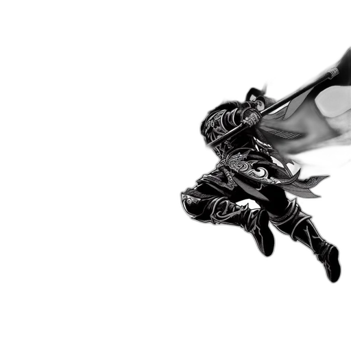 weapon, sword, dragon, robot, comic book art, concept art, 3d render, photorealistic transparent PNG cut-out