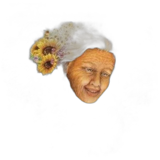 face, flower, mask, crown, photorealistic, 3d render, concept art, pixel art transparent PNG cut-out