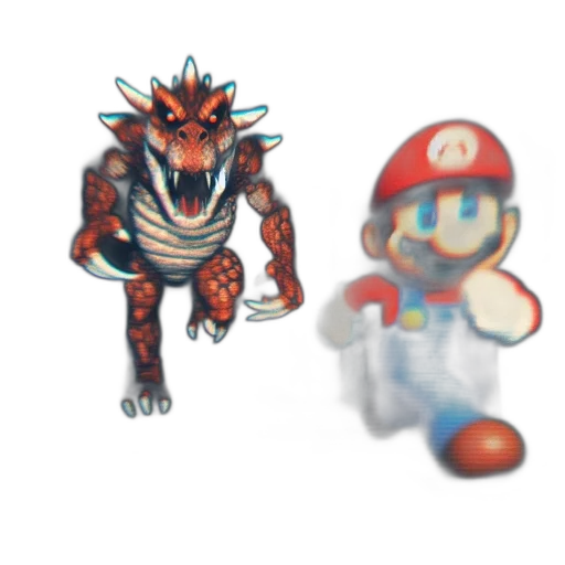 creature, pixel art, concept art, 3d render, fantasy art, monochrome, red, gaming transparent PNG cut-out