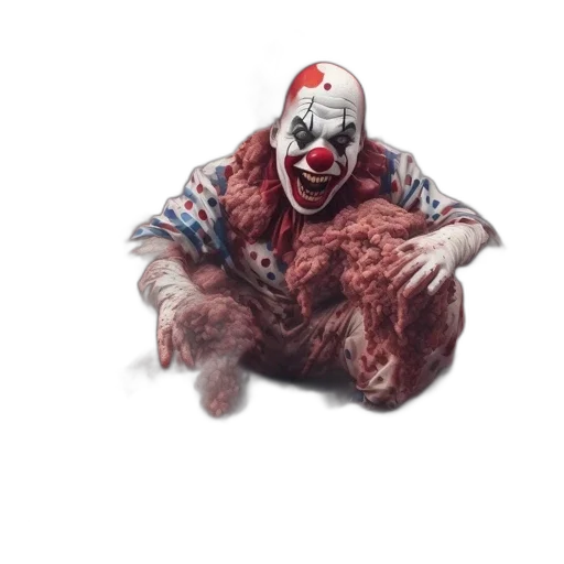 creature, animal, mask, face, concept art, 3d render, menacing, clown transparent PNG cut-out