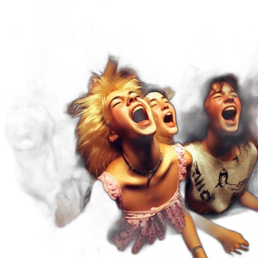 3d render, photorealistic, concept art, fantasy art, passionate, crowd, young, people transparent PNG cut-out