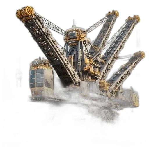 robot, weapon, crown, dragon, concept art, fantasy art, 3d render, photorealistic transparent PNG cut-out
