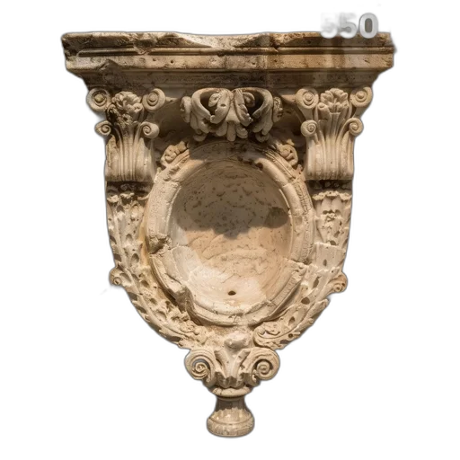 crown, furniture, jewelry, face, intricately, carved, stone, marble transparent PNG cut-out