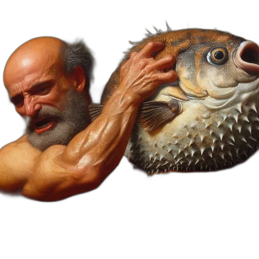 animal, creature, food, mask, photorealistic, oil painting, concept art, fantasy art transparent PNG cut-out