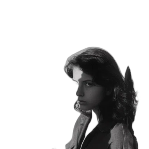 face, staff, hair, jacket, photorealistic, vaporwave, comic book art, concept art transparent PNG cut-out