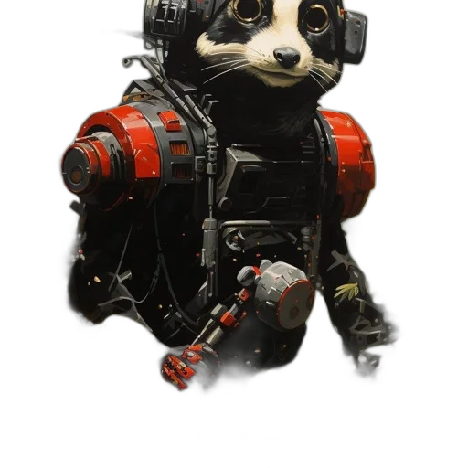 robot, animal, creature, weapon, concept art, 3d render, cyberpunk, fantasy art transparent PNG cut-out