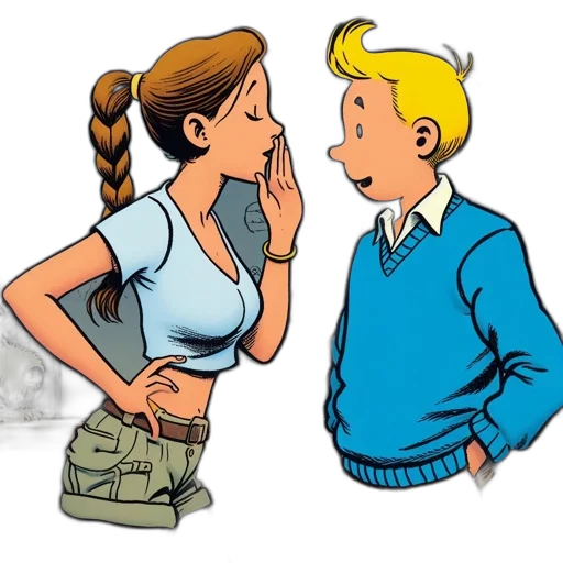 face, cartoon, comic book art, fire, two, animated, characters, interact transparent PNG cut-out