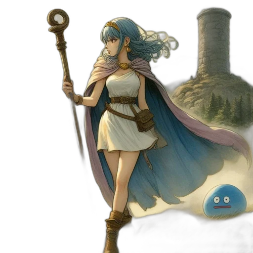 dress, sword, staff, weapon transparent PNG cut-out