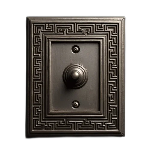 furniture, jewelry, face, 3d render, photorealistic, dark, earth tones, switchplate transparent PNG cut-out