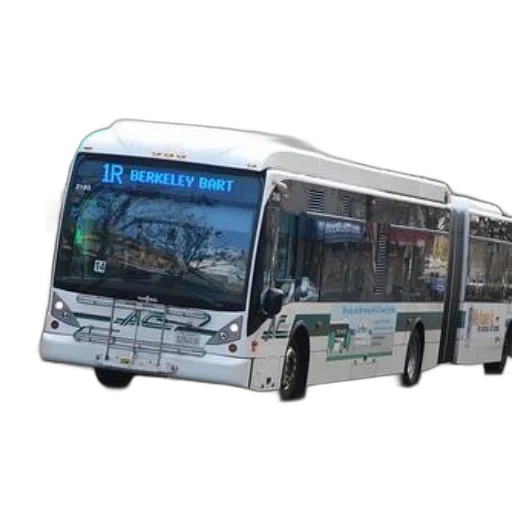 photorealistic, 3d render, concept art, white, transit, bus, route, number transparent PNG cut-out