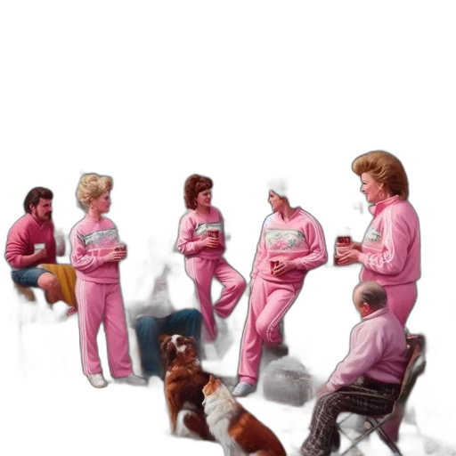staff, jacket, concept art, vaporwave, 3d render, photorealistic, outer space, forest transparent PNG cut-out