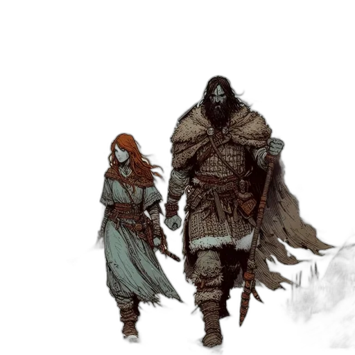 sword, concept art, fantasy art, comic book art, pixel art, fog, snow, fire transparent PNG cut-out