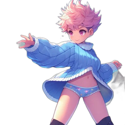 dress, staff, jacket, pixel art, concept art, anime, vaporwave, pastel transparent PNG cut-out