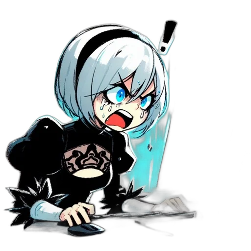 staff, robot, weapon, jacket, concept art, anime, cartoon, pixel art transparent PNG cut-out