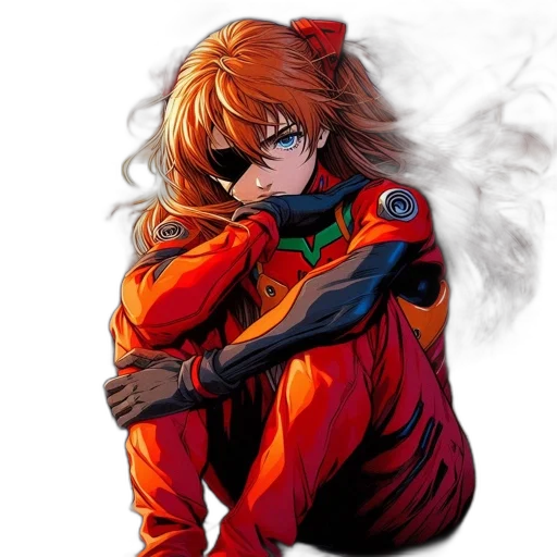 jacket, mask, anime, comic book art, concept art, pixel art, fire, outer space transparent PNG cut-out