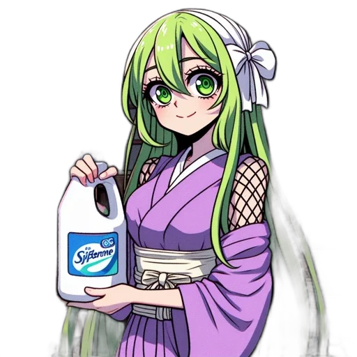 bottle, food, anime, vaporwave, pixel art, cartoon, green, animated transparent PNG cut-out