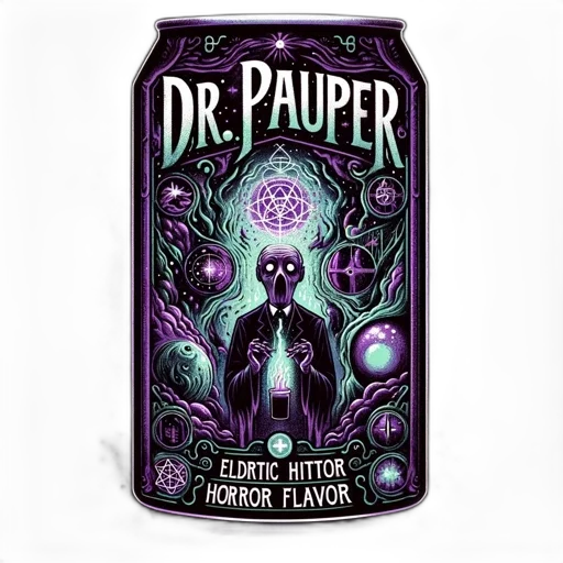 eerie, pauper, beverage, can, features, spectral, figure, eldritch transparent PNG cut-out